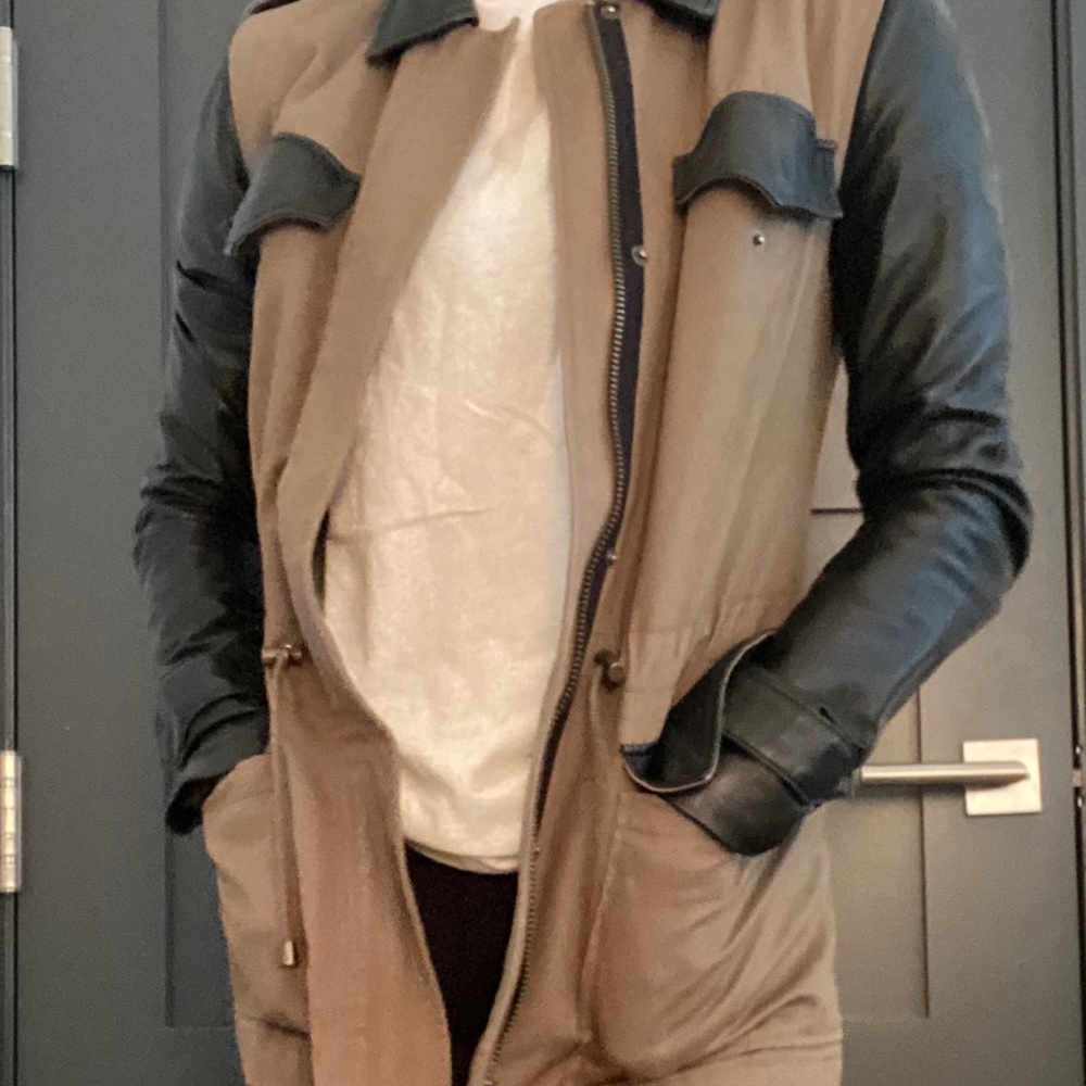 Veda leather cargo jacket